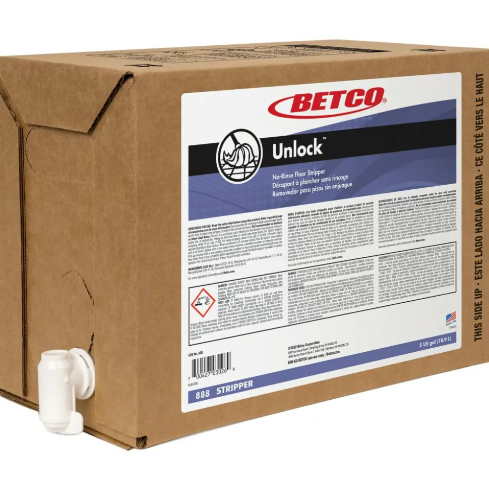 Betco Unlock Floor Stripper, 5 Gallon Container