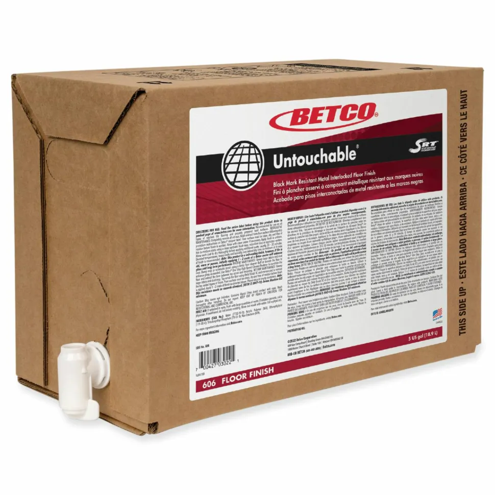 Betco Untouchable Floor Finish with SRT, 5 gal Bag-in-Box