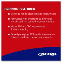 Betco Winning Hands Pink Lotion Skin Cleanser, 1 Gallon, Case Of 4