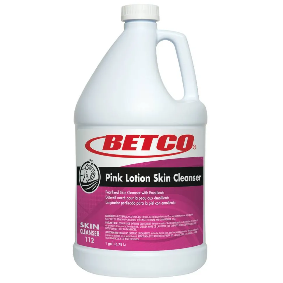 Betco Winning Hands Pink Lotion Skin Cleanser, 1 Gallon, Case Of 4