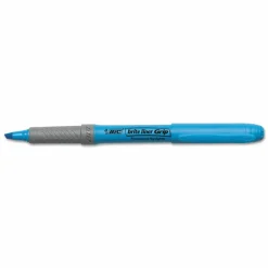 BIC Brite Liner Grip Pocket Highlighter, Assorted Ink Colors, Chisel Tip, Assorted Barrel Colors, 5/Set