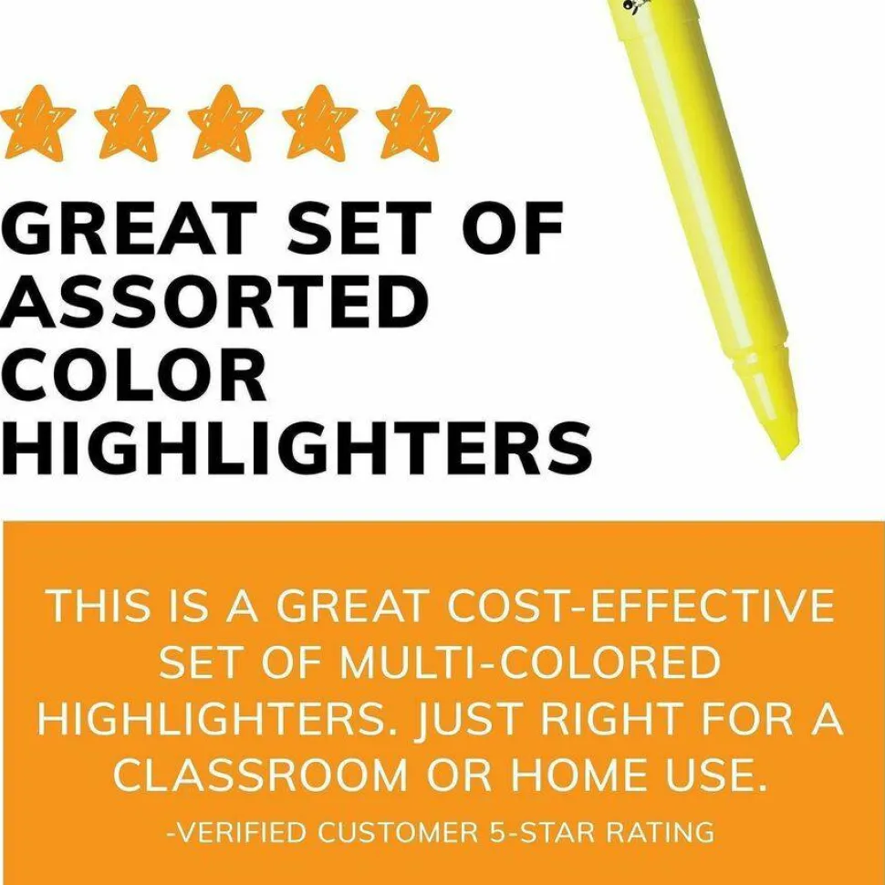 BIC Brite Liner Highlighters, Chisel Tip, Blue, Box Of 12