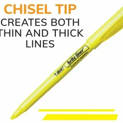 BIC Brite Liner Highlighters Pocket Style, Chisel Point, Assorted, 5-Pack