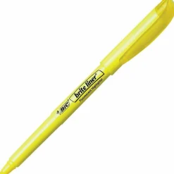 BIC Brite Liner Highlighters, Chisel Point, Yellow, Box Of 24