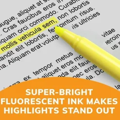 BIC Brite Liner Highlighters, Chisel Point, Yellow, Box Of 24