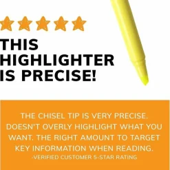 BIC Brite Liner Highlighters, Chisel Point, Yellow, Box Of 24
