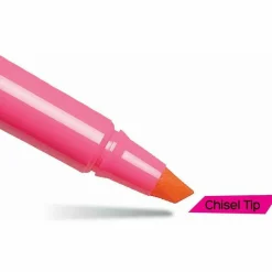 BIC Brite Liner Highlighters, Chisel Tip, Pink Box Of 12