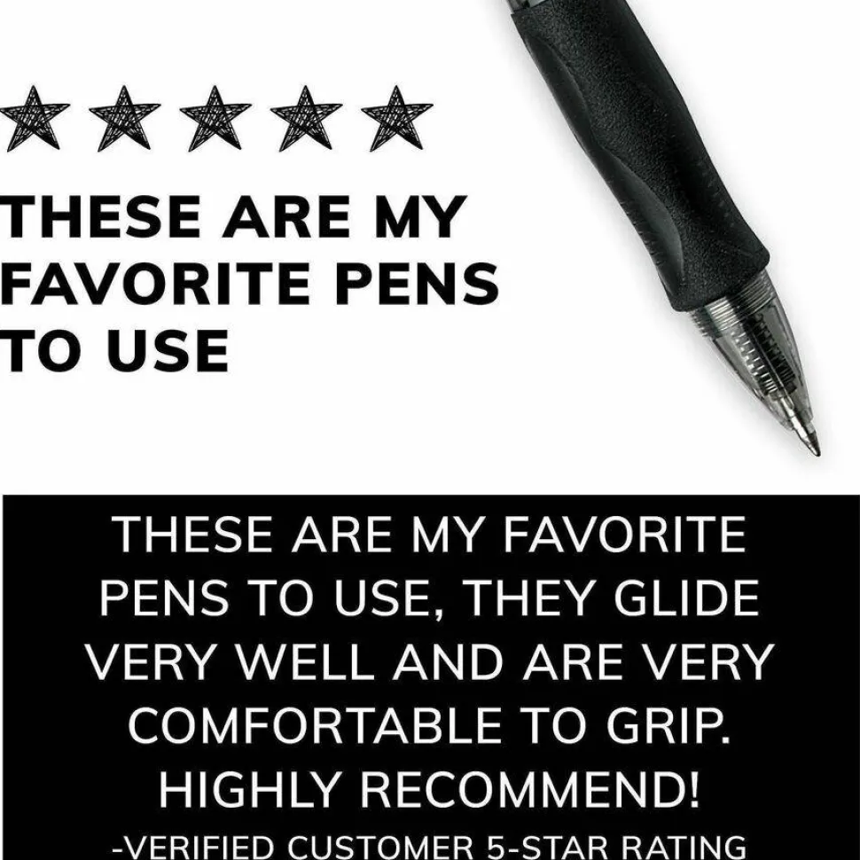 BIC Gelocity Original Long Lasting Retractable Gel Pens, Medium Point, 0.7 mm, Blue Barrel, Blue Ink, Pack Of 12