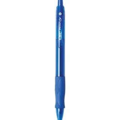 BIC Glide Bold Ballpoint Pens, Bold Point, 1.6 mm, Translucent Barrel, Blue Ink, Pack Of 12 Pens