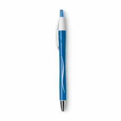 BIC Glide Exact Retractable Ballpoint Pens, Fine Point, 0.7 mm, Blue Barrel, Blue Ink, Pack Of 12 Pens