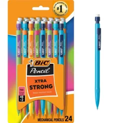 BIC Mechanical Pencils, Xtra Strong, 0.9 mm, Assorted Barrel Colors, Pack Of 24 Pencils