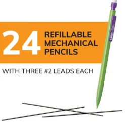 BIC Mechanical Pencils, Xtra Strong, 0.9 mm, Assorted Barrel Colors, Pack Of 24 Pencils