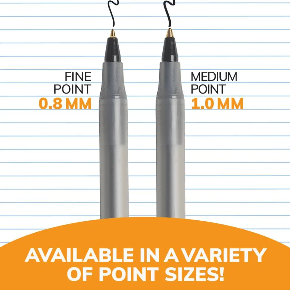 BIC Round Stic Xtra Life Ball Point Pen, Assorted