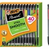 BIC Xtra Life Mechanical Pencils, 0.7 mm, #2 Lead, Clear Barrel, Pack Of 40 Pencils
