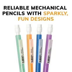 BIC Xtra Sparkle Mechanical Pencils, 0.7mm, #2 Lead, Assorted Barrel Color, Pack Of 24
