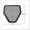 Big D Industries Deo-Gard Disposable Urinal Mat, Shield-Shaped, Fresh Mountain Air Scent, Charcoal Gray Perforated Surface, 17.5 x 20.5, 6/CT