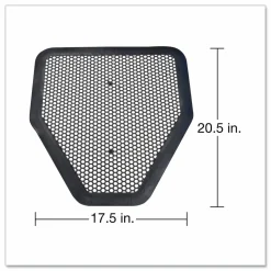 Big D Industries Deo-Gard Disposable Urinal Mat, Shield-Shaped, Fresh Mountain Air Scent, Charcoal Gray Perforated Surface, 17.5 x 20.5, 6/CT