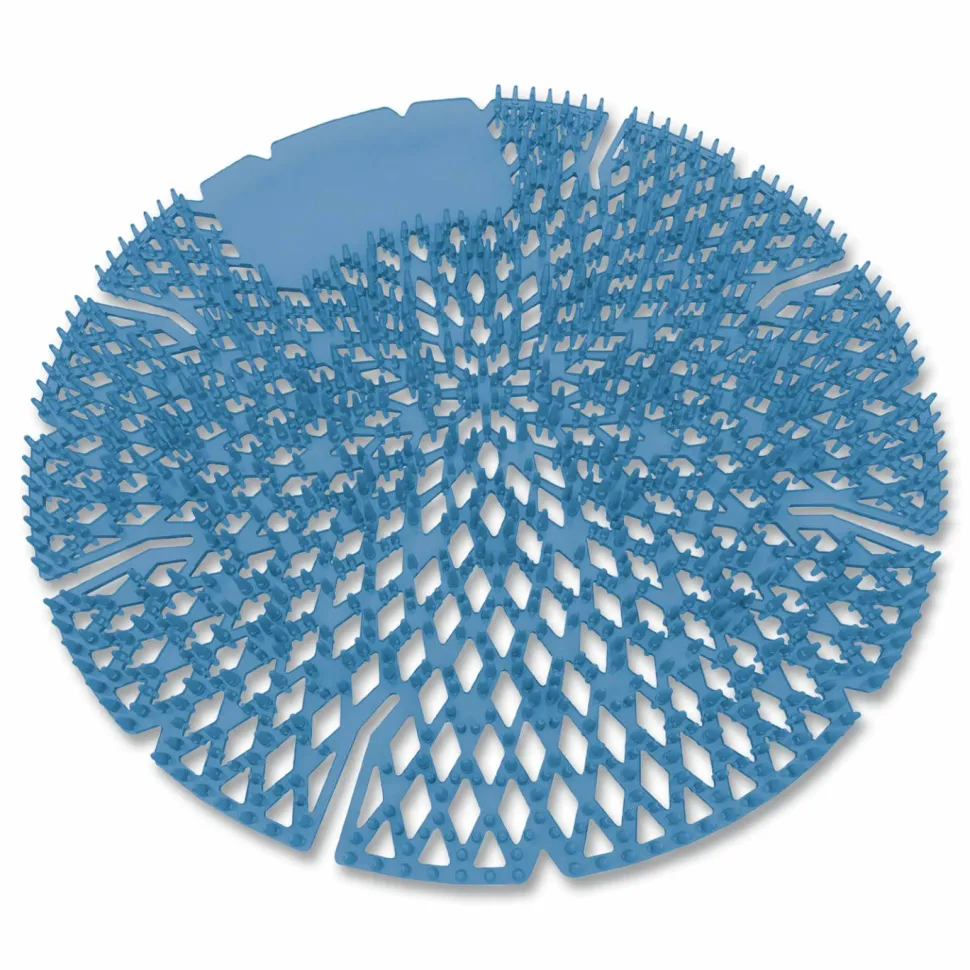 Big D Industries Diamond 3D Urinal Screen, Mountain Air Scent, Blue, 10/Pack, 6 Packs/Carton
