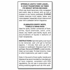 Big D Industries D-Vour Absorbent Powder, Lemon, 16 oz Canister, 6/Carton