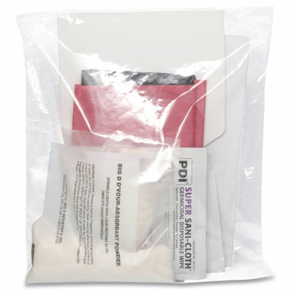 Big D Industries D'vour Clean-up Kit, Powder, All Inclusive Kit, 6/Carton
