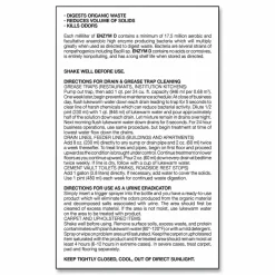 Big D Industries Enzym D Digester Liquid Deodorant, Lemon, 1 gal Bottle, 4/Carton