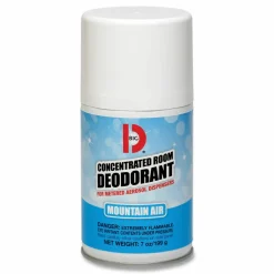 Big D Industries Metered Concentrated Room Deodorant, Mountain Air, 7 oz Aerosol Spray, 12/Carton