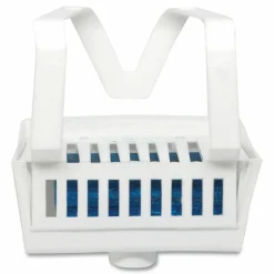 Big D Industries Non-Para Toilet Bowl Block, Lasts 30 Days, Evergreen Scent, White, 12/Box
