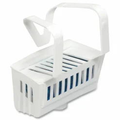 Big D Industries Non-Para Toilet Bowl Block, Lasts 30 Days, Evergreen Scent, White, 12/Box