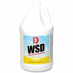 Big D Industries Water-Soluble Deodorant, Lemon, 1 gal Bottle, 4/Carton