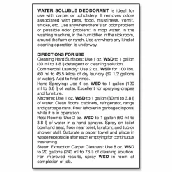 Big D Industries Water-Soluble Deodorant, Lemon, 1 gal Bottle, 4/Carton
