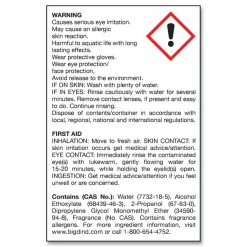 Big D Industries Water-Soluble Deodorant, Lemon, 1 gal Bottle, 4/Carton