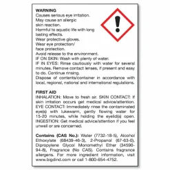 Big D Industries Water-Soluble Deodorant, Mountain Air, 1 gal Bottle, 4/Carton