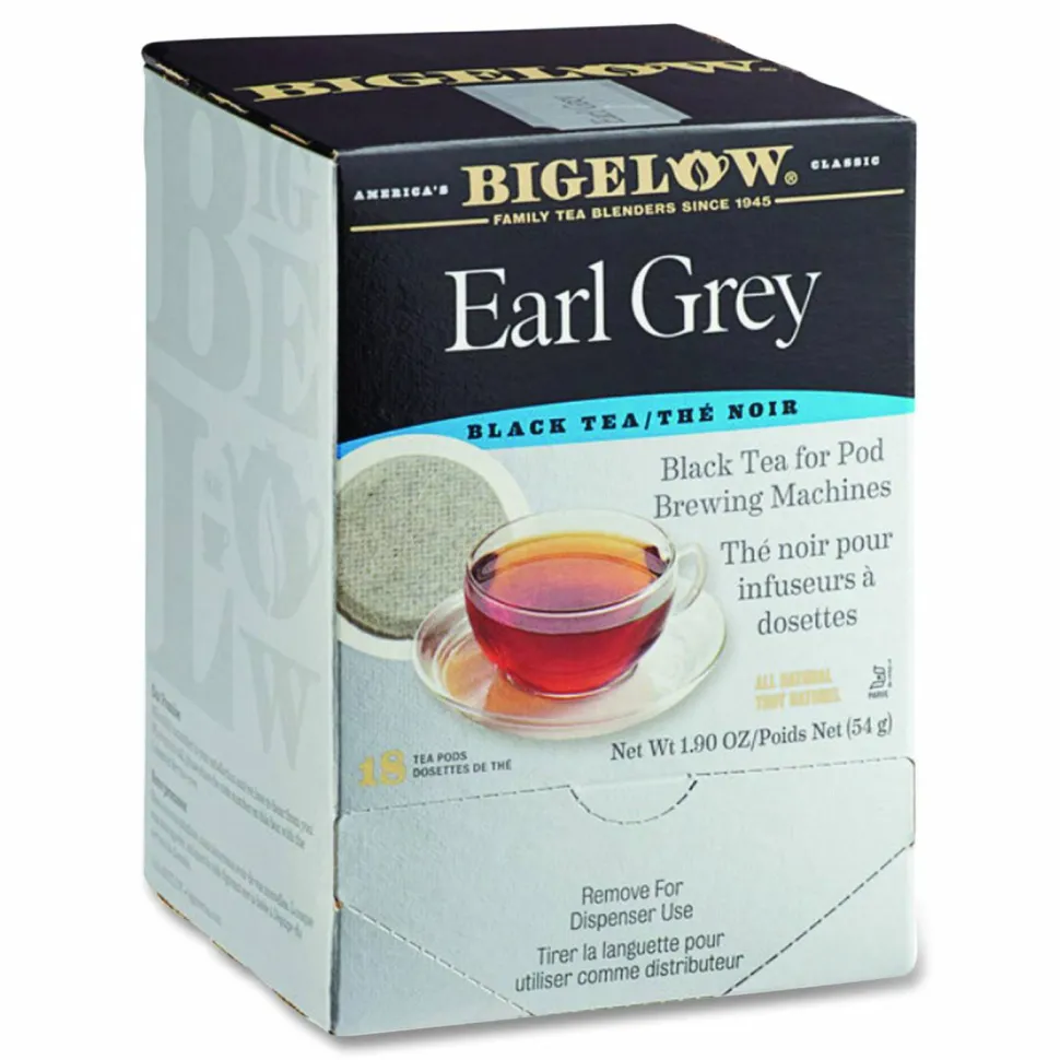 Bigelow Earl Grey Black Tea Pods, 1.90 oz, 18/Box