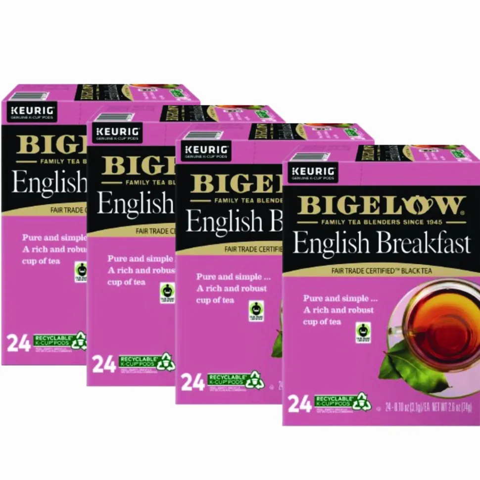 Bigelow English Breakfast Tea K-Cups, 24/Box, 4 Box/Carton