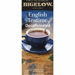 Bigelow English Tea Time Decaffeinated Tea Bags, Box Of 28