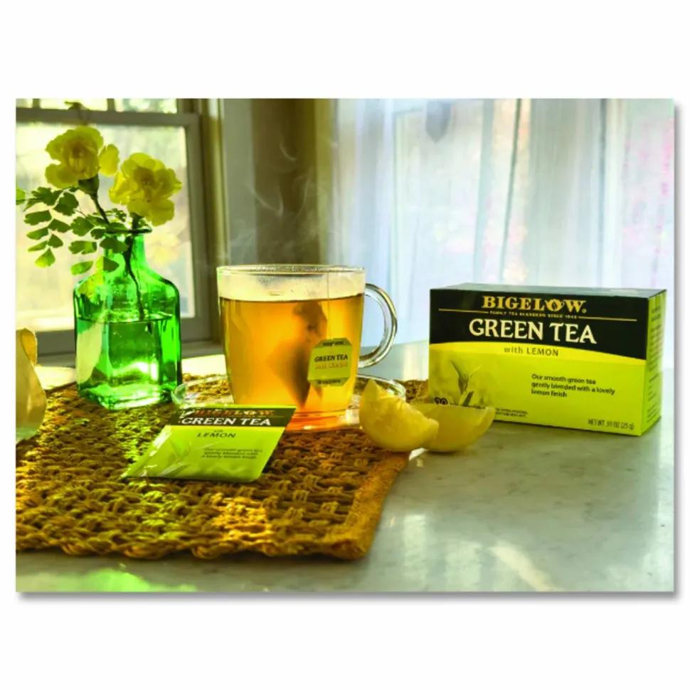 Bigelow Green Tea with Lemon, Lemon, 0.34 lbs, 28/Box