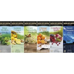 Bigelow Herbal Assortment Tea Bags, 28 Per Box, Carton Of 6 Boxes