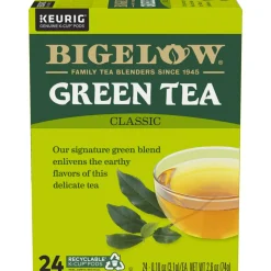 Bigelow Single-Serve K-Cup Pods, Green Tea, Box Of 24