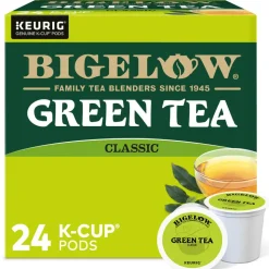 Bigelow Single-Serve K-Cup Pods, Green Tea, Box Of 24