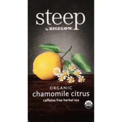 Bigelow steep Tea, Chamomile Citrus Herbal, 1 oz Tea Bag, 20/Box