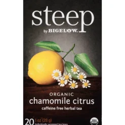 Bigelow steep Tea, Chamomile Citrus Herbal, 1 oz Tea Bag, 20/Box