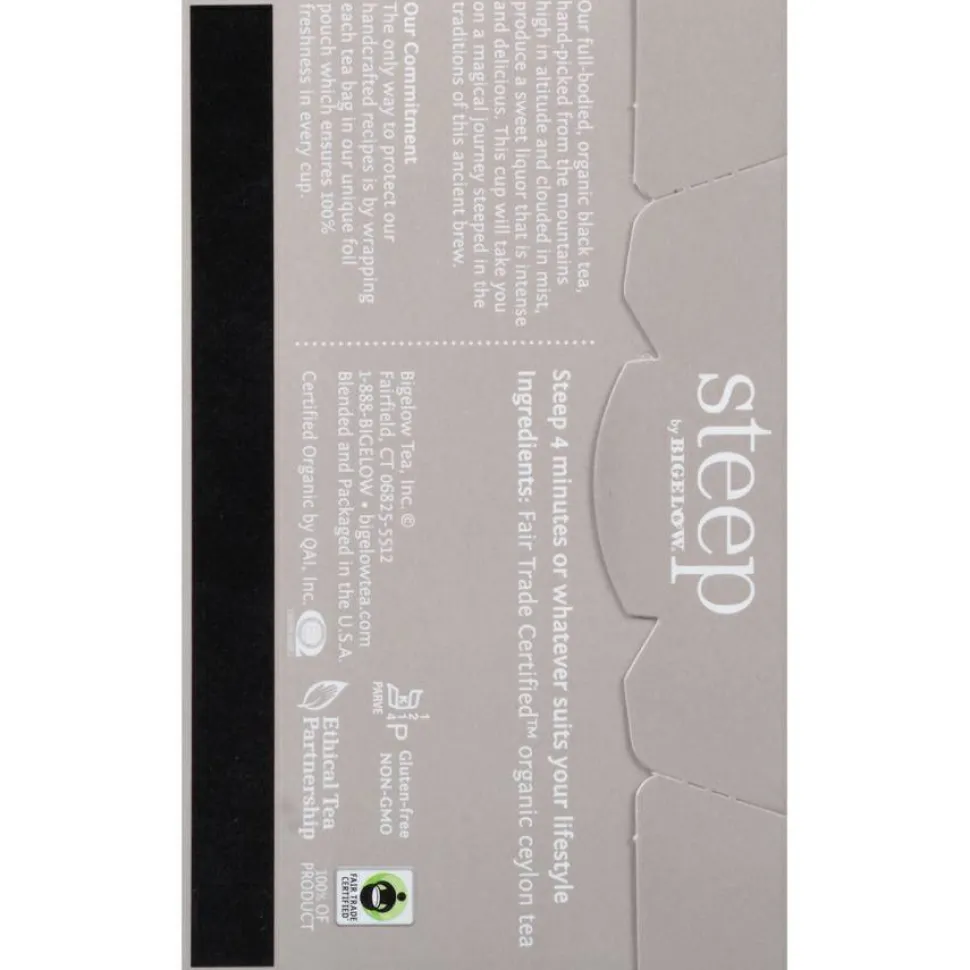 Bigelow steep Tea, English Breakfast, 1.6 oz Tea Bag, 20/Box