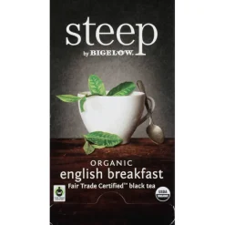Bigelow steep Tea, English Breakfast, 1.6 oz Tea Bag, 20/Box