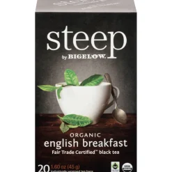 Bigelow steep Tea, English Breakfast, 1.6 oz Tea Bag, 20/Box