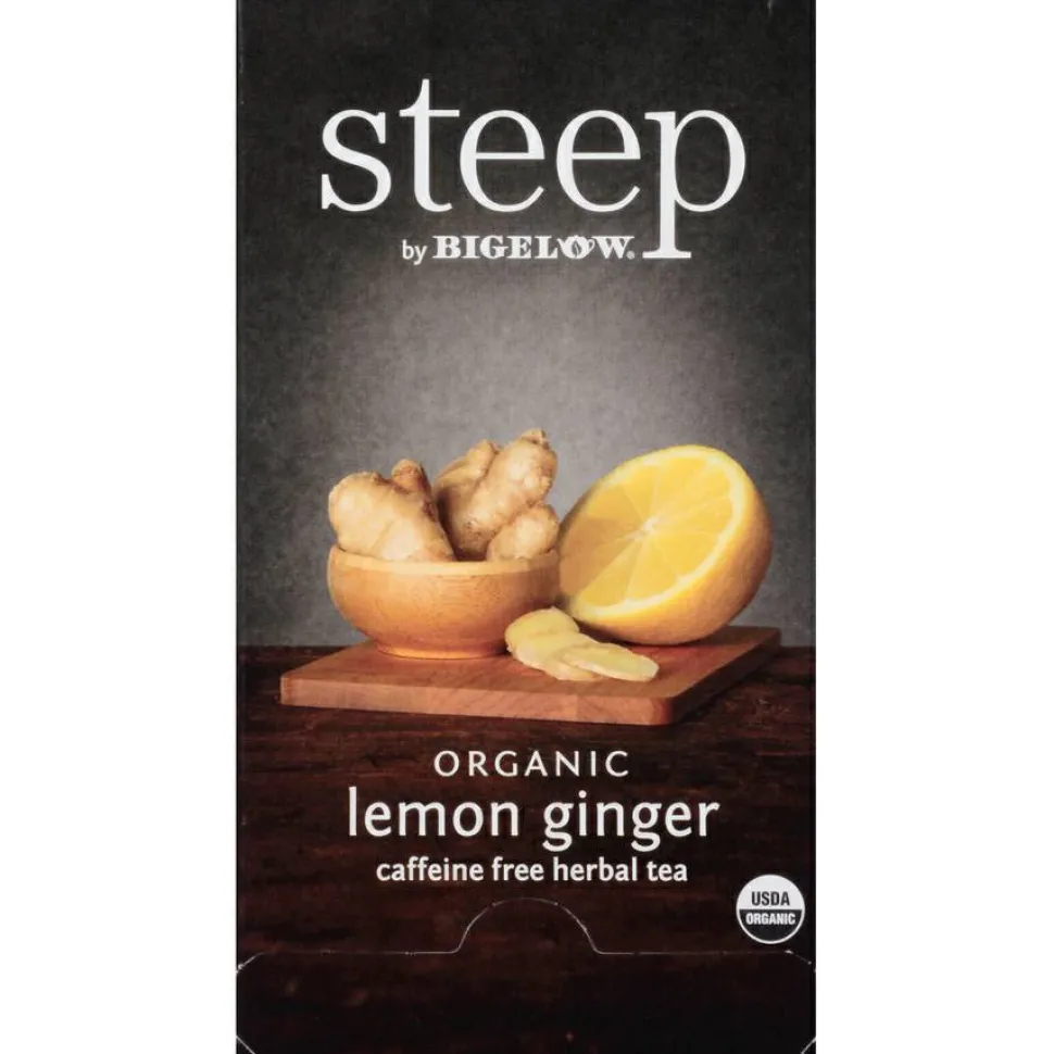 Bigelow steep Tea, Lemon Ginger, 1.6 oz Tea Bag, 20/Box