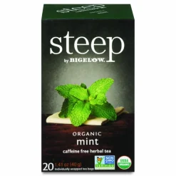 Bigelow steep Tea, Mint, 1.41 oz Tea Bag, 20/Box
