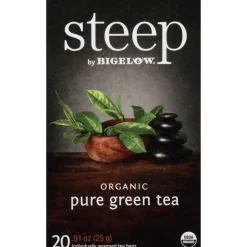Bigelow steep Tea, Pure Green, 0.91 oz Tea Bag, 20/Box
