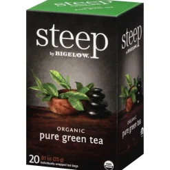 Bigelow steep Tea, Pure Green, 0.91 oz Tea Bag, 20/Box
