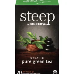 Bigelow steep Tea, Pure Green, 0.91 oz Tea Bag, 20/Box