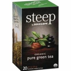 Bigelow steep Tea, Pure Green, 0.91 oz Tea Bag, 20/Box